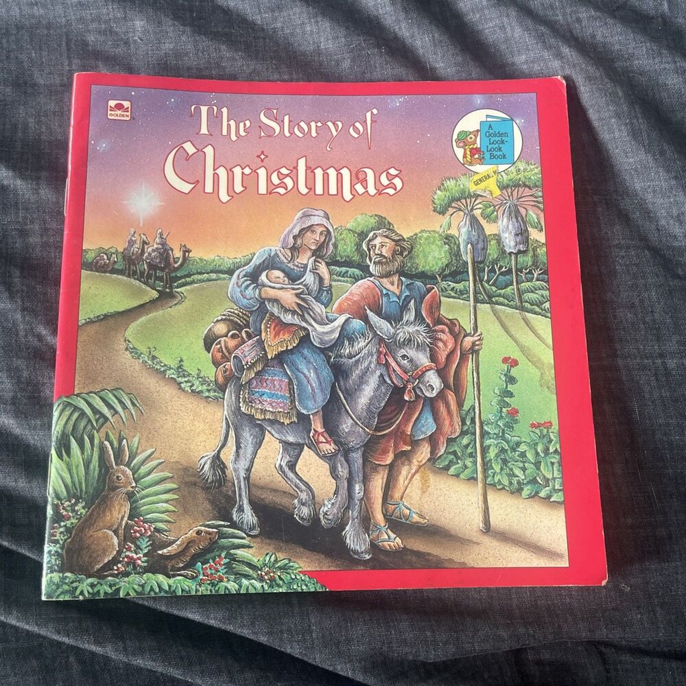 1989 The Story Of Christmas Golden Look Book-Jesus, 3 Wise Men